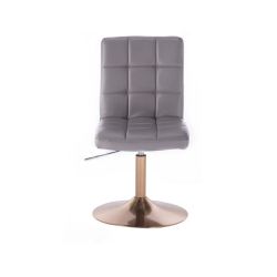 Kosmetická židle TOLEDO na zlatém talíři - šedá