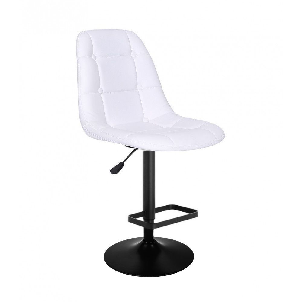 Barová židle SAMSON na černém talíři - bílá