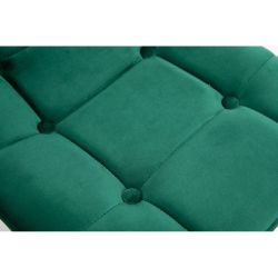Barová židle SAMSON VELUR na černém talíři - zelená