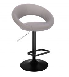 Barová židle NAPOLI na černém talíři - šedá