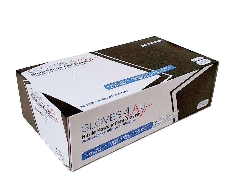 GLOVES4ALL Lékařské nitrilové rukavice bílé S - 100ks