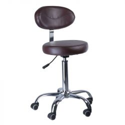 Kosmetická stolička s opěrátkem BD-9934 hnědá