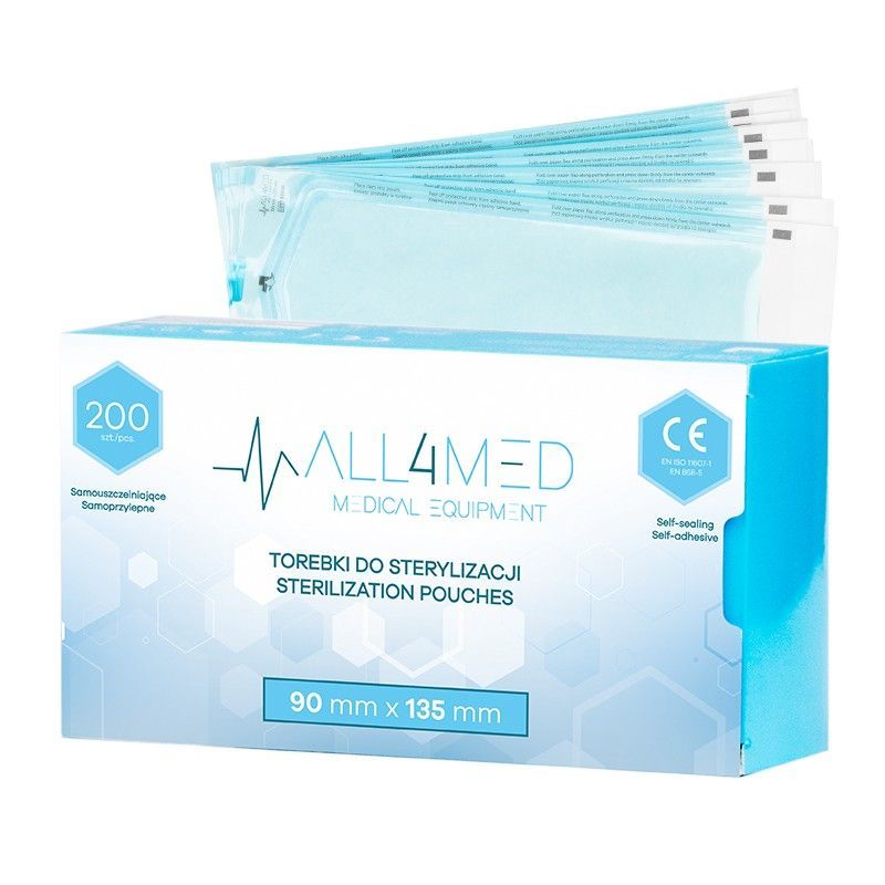 ALL4MED Sterilizační sáčky 90x135 mm - 200 ks