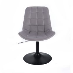 Kosmetická židle PARIS na černém talíři - šedá