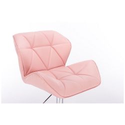 Kosmetická židle MILANO na kulaté podstavě růžová