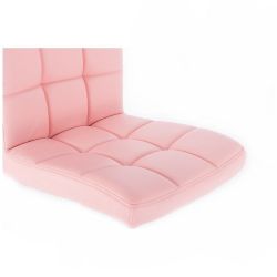 Kosmetická židle TOLEDO na stříbrném kříži - růžová